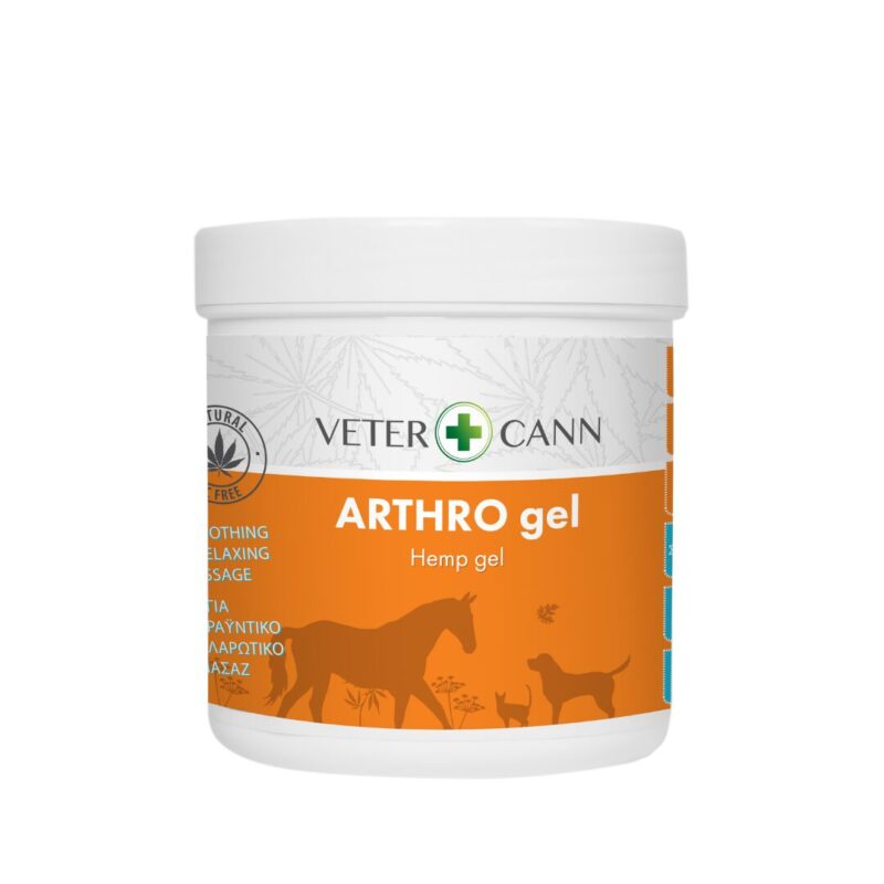 VETERCANN Arthro gel de masaje articular muscular natural para mascotas perros gatos