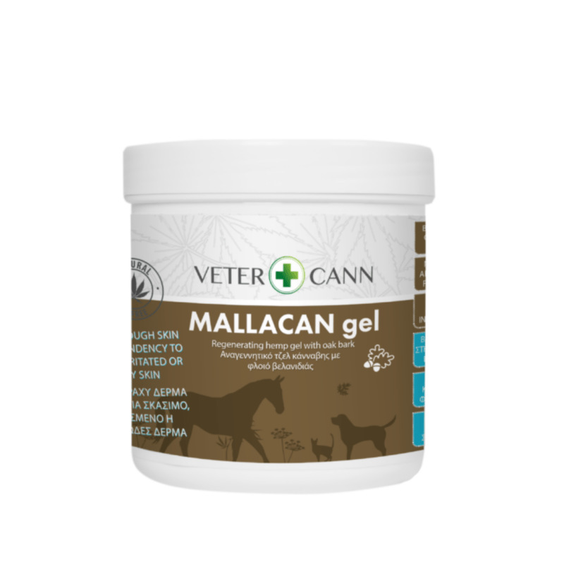 MALLACAN Gel de cáñamo reparador de piel natural mascotas perros gatos