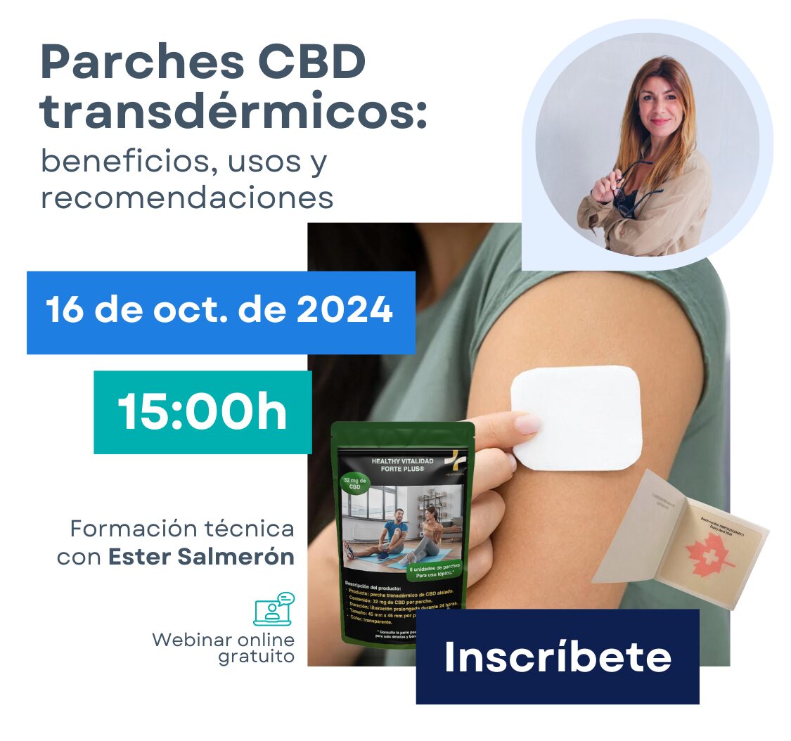 Parches transdérmicos CBD Cannabidiol farmacia Healthy Vitalidad