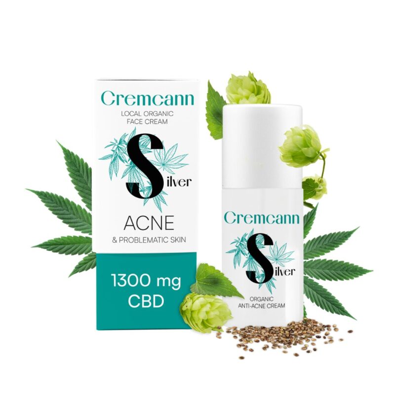 Moisturizing CBD cream for sensitive acne skin